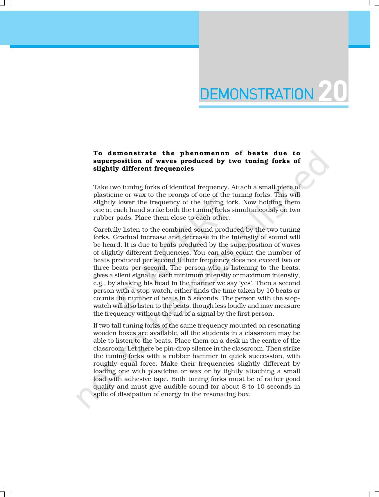 NCERT Laboratory Manuals for Class XI Physics - Demonstrations - Page 35