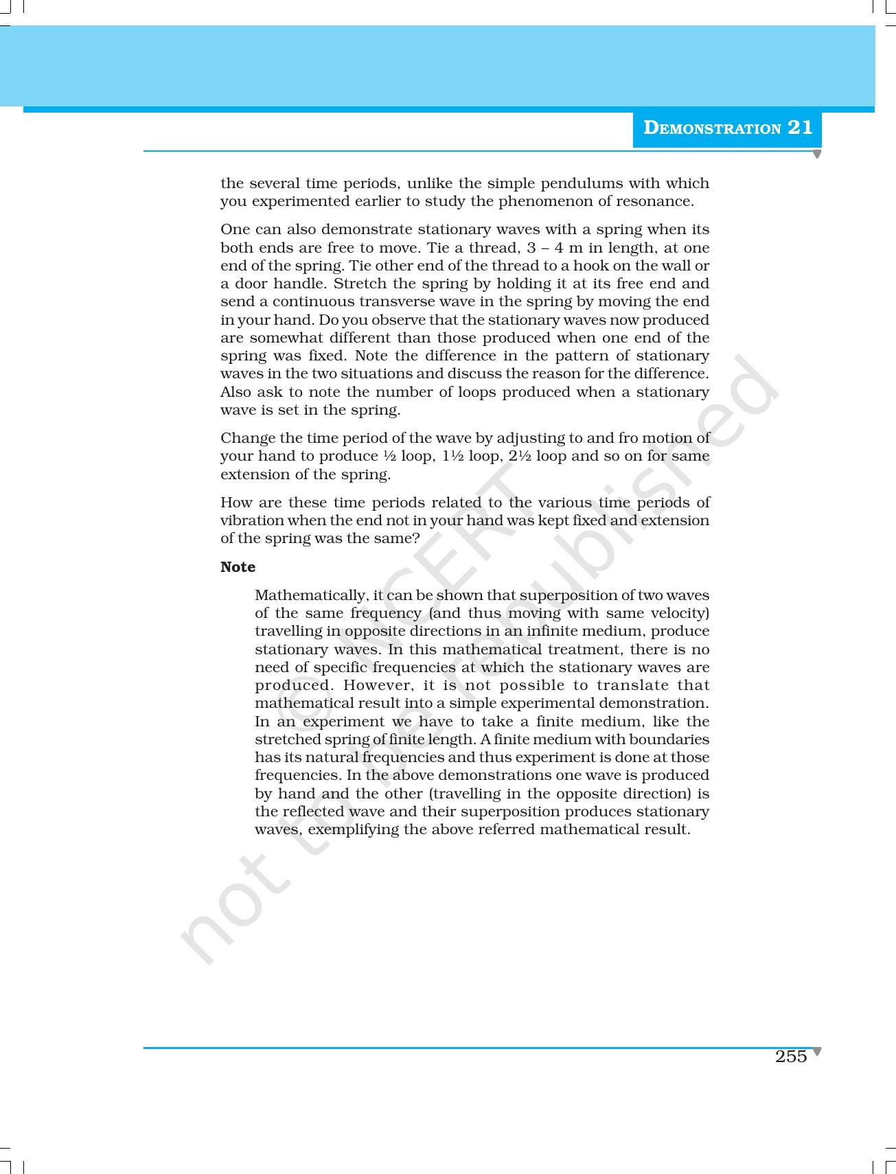 NCERT Laboratory Manuals for Class XI Physics - Demonstrations - Page 37