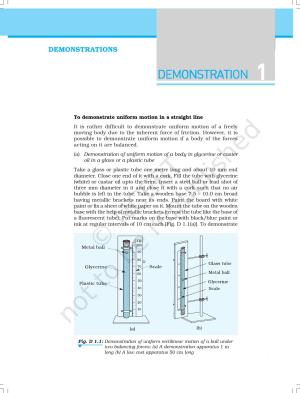 NCERT Laboratory Manuals for Class XI Physics - Demonstrations