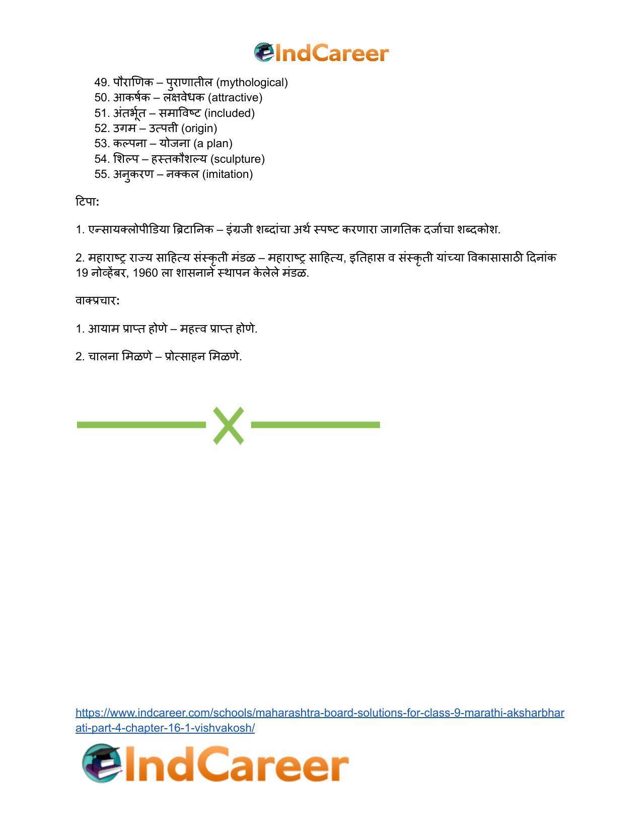 Maharashtra Board Solutions for Class 9- Marathi Aksharbharati (Part- 4): Chapter 16.1- विश्वकोश - Page 9