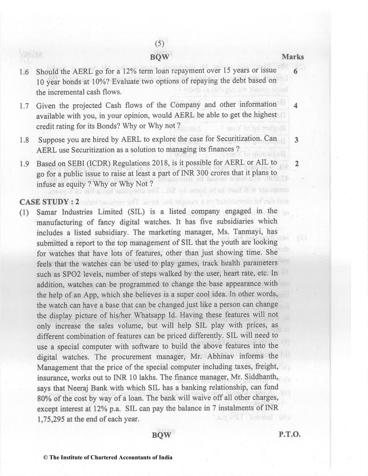 CA Final Nov 2022 Question Paper - Paper 6B – Financial Services and Capital Markets - Page 5