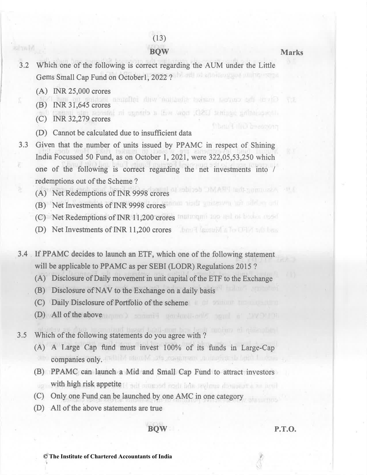 CA Final Nov 2022 Question Paper - Paper 6B – Financial Services and Capital Markets - Page 13