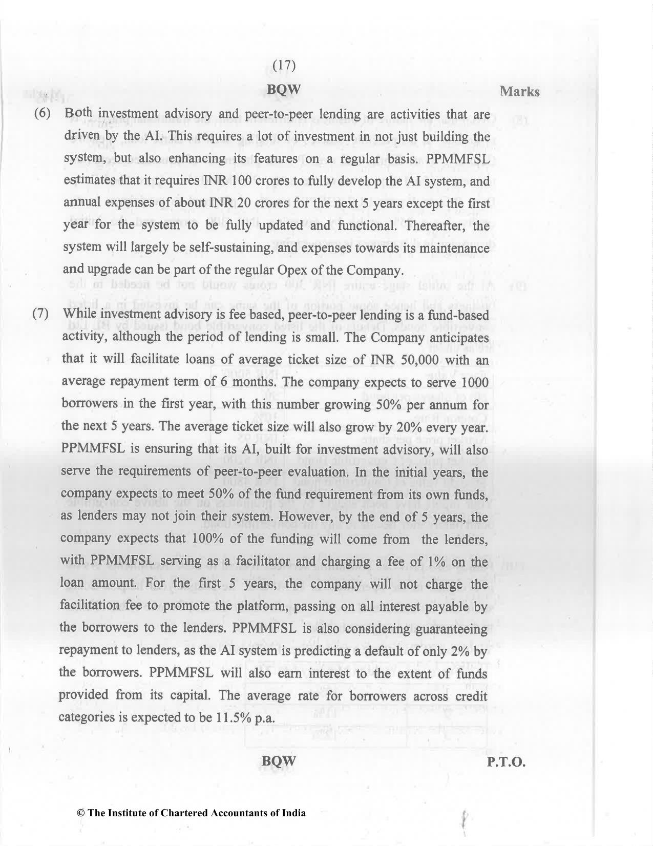 CA Final Nov 2022 Question Paper - Paper 6B – Financial Services and Capital Markets - Page 17