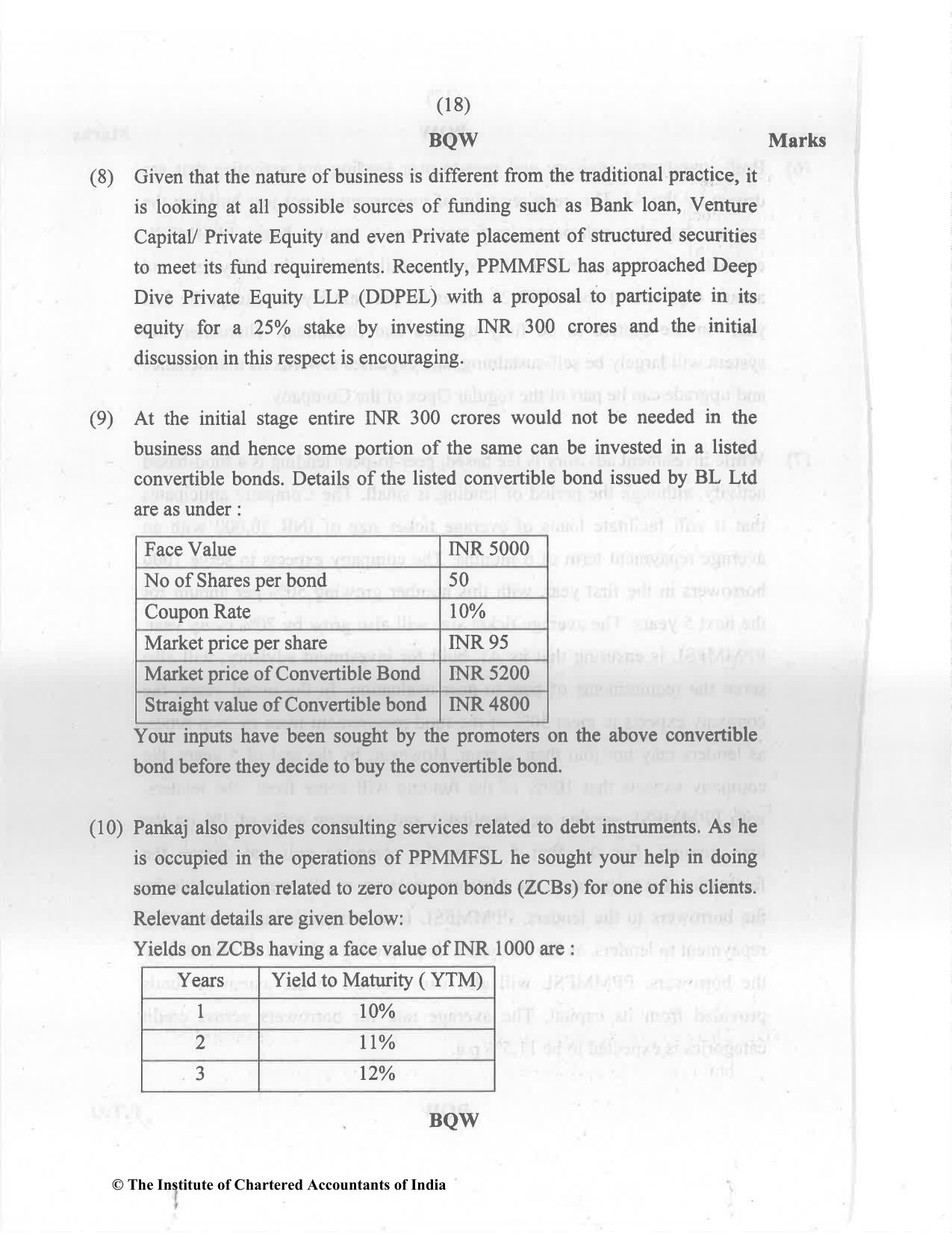 CA Final Nov 2022 Question Paper - Paper 6B – Financial Services and Capital Markets - Page 18