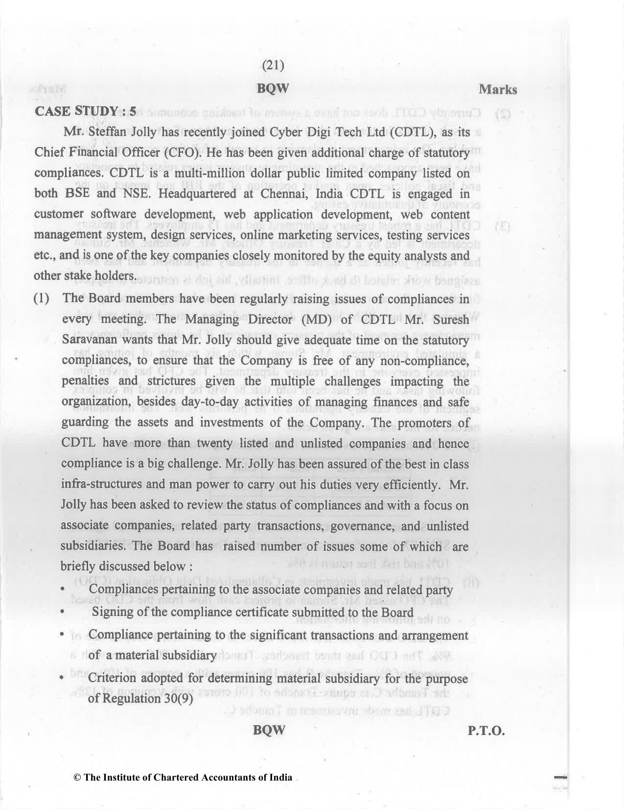 CA Final Nov 2022 Question Paper - Paper 6B – Financial Services and Capital Markets - Page 21