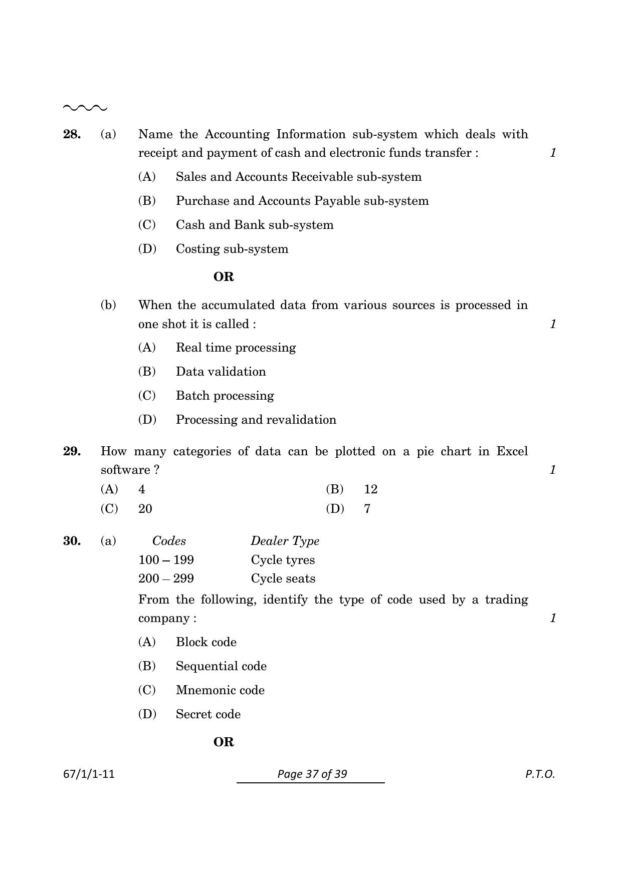 CBSE Class 12 67-1-1 Accountancy 2024 Question Paper - Page 37