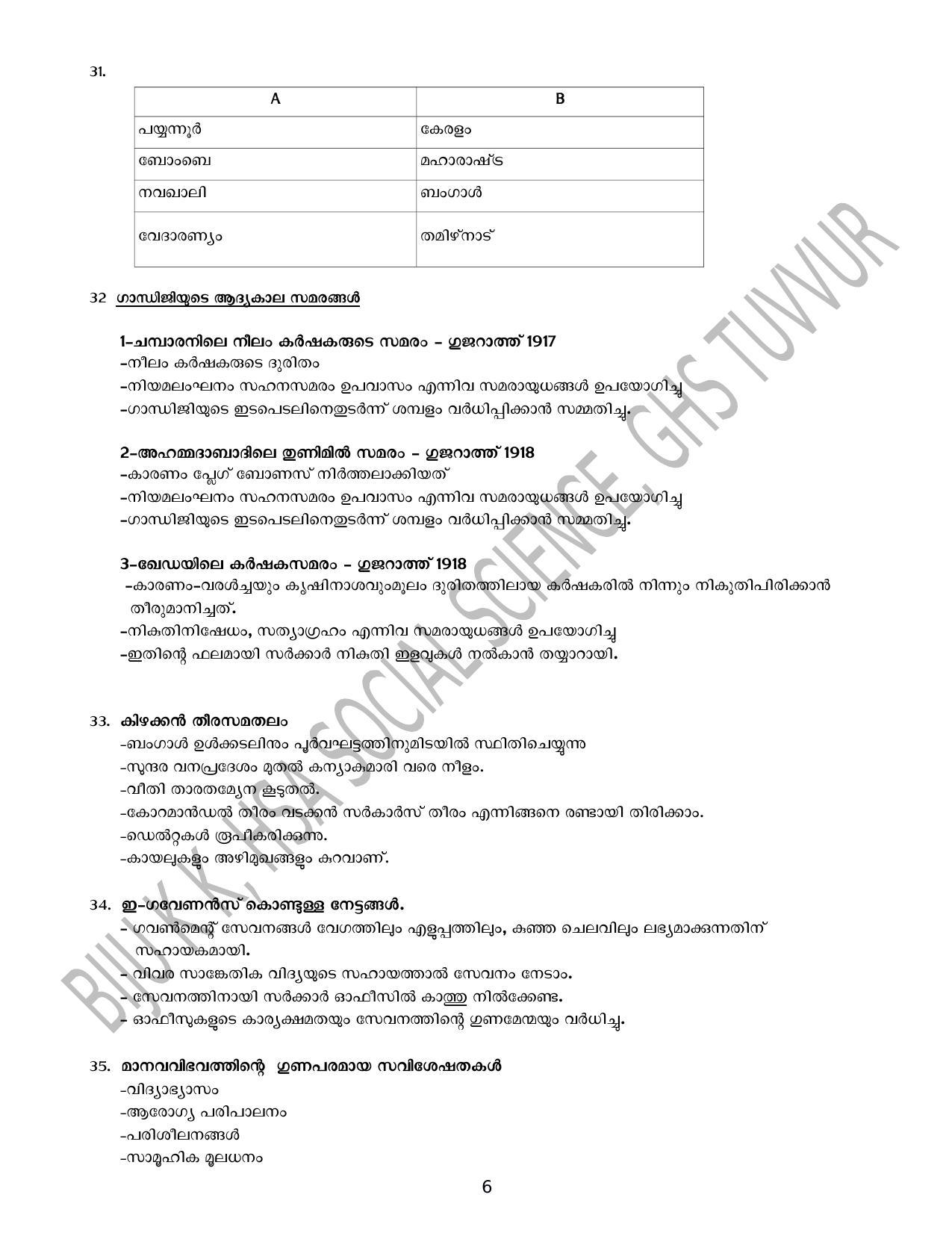 Kerala SSLC 2021 Social Science Answer Key (MM) - Page 6