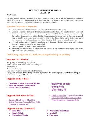 CBSE Worksheets for Class 9 Assignment 2