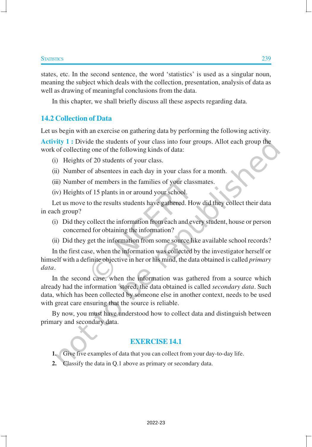 NCERT Book for Class 9 Maths Chapter 14 Statistics - Page 2