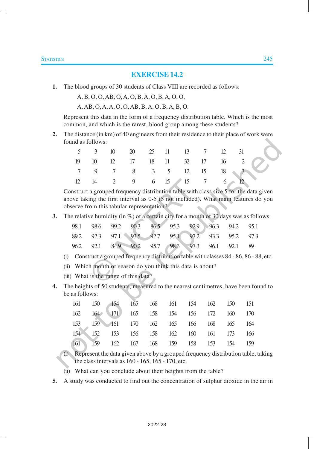 NCERT Book for Class 9 Maths Chapter 14 Statistics - Page 8