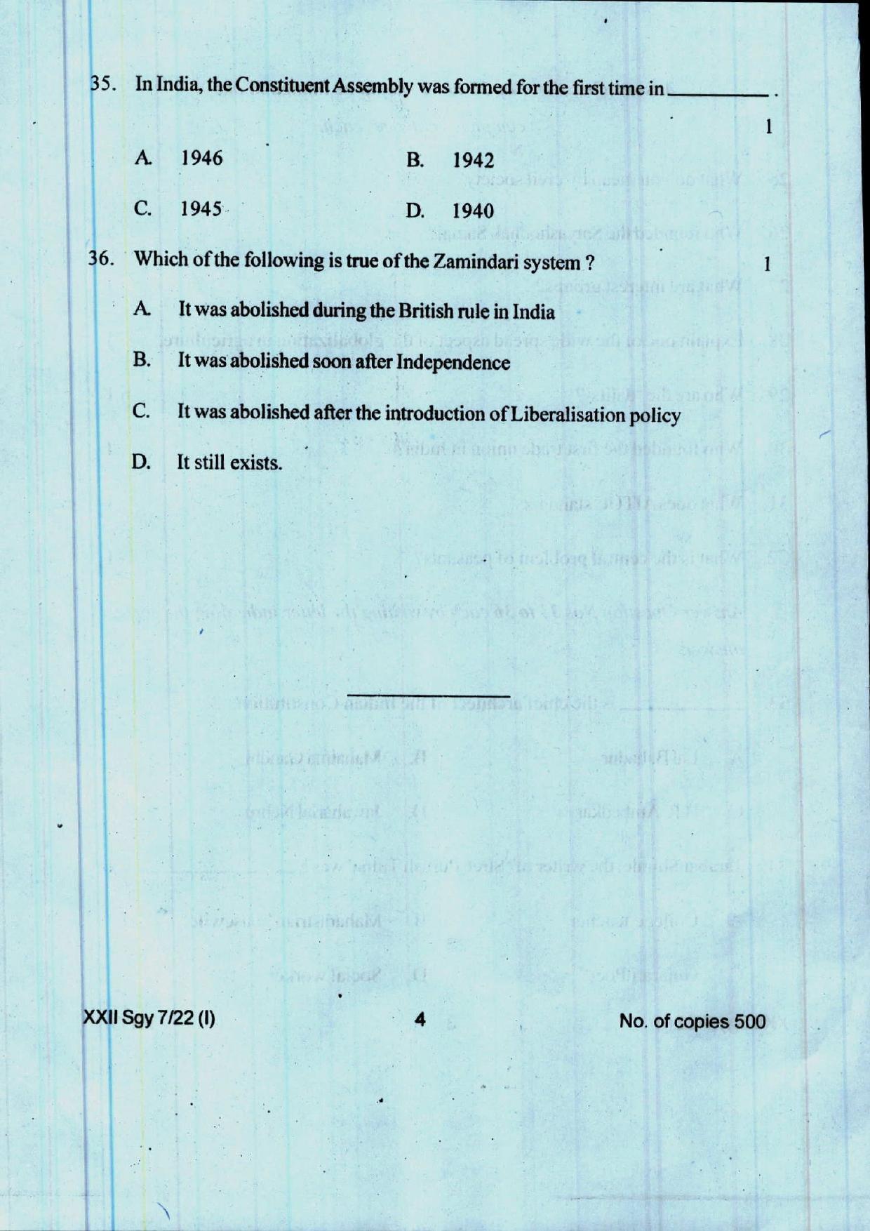 COHSEM 12th Question Papers Improvement 2022 Sociology - Page 4