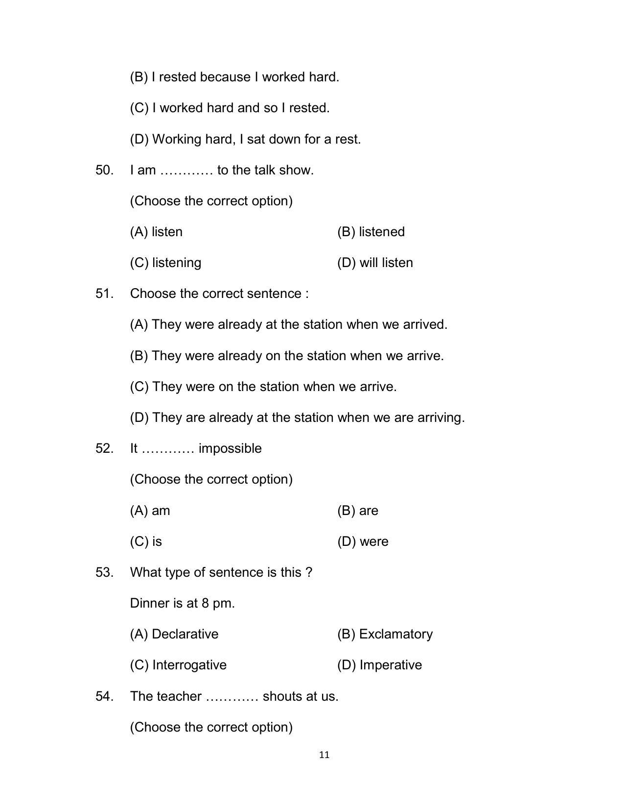 Bihar Board Class 12 English (Arts) Model Paper - Page 11