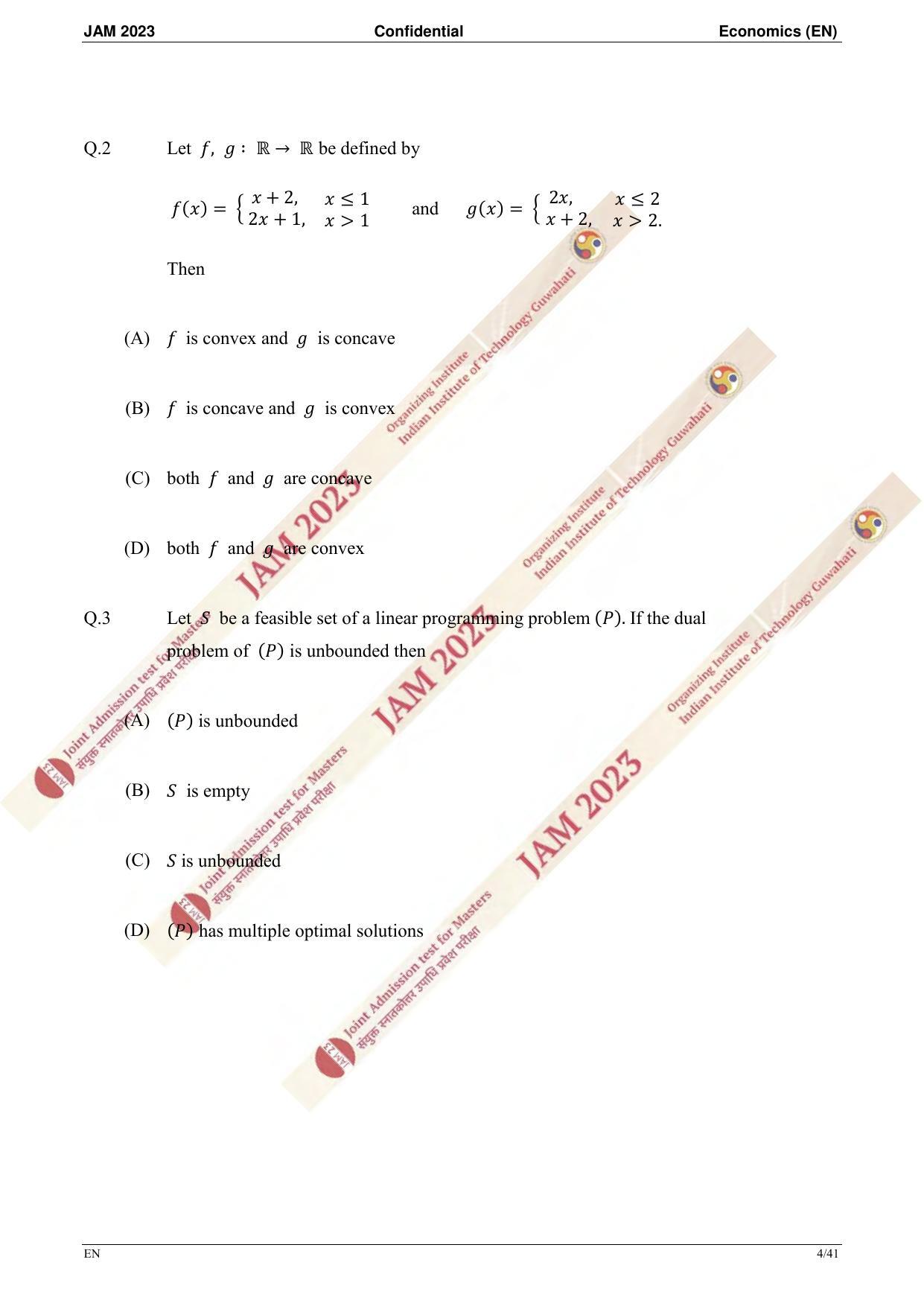 JAM 2023: EN Question Paper - Page 2
