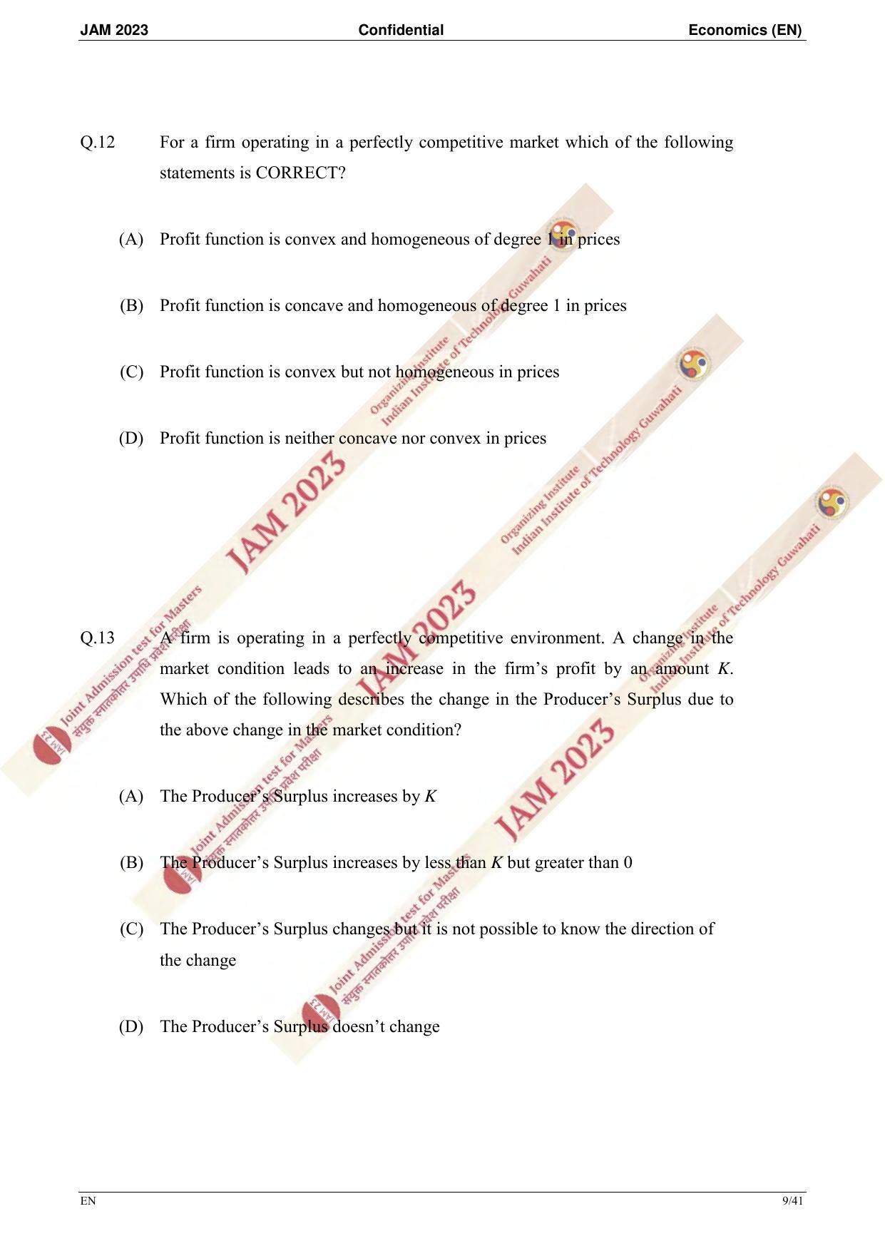 JAM 2023: EN Question Paper - Page 7
