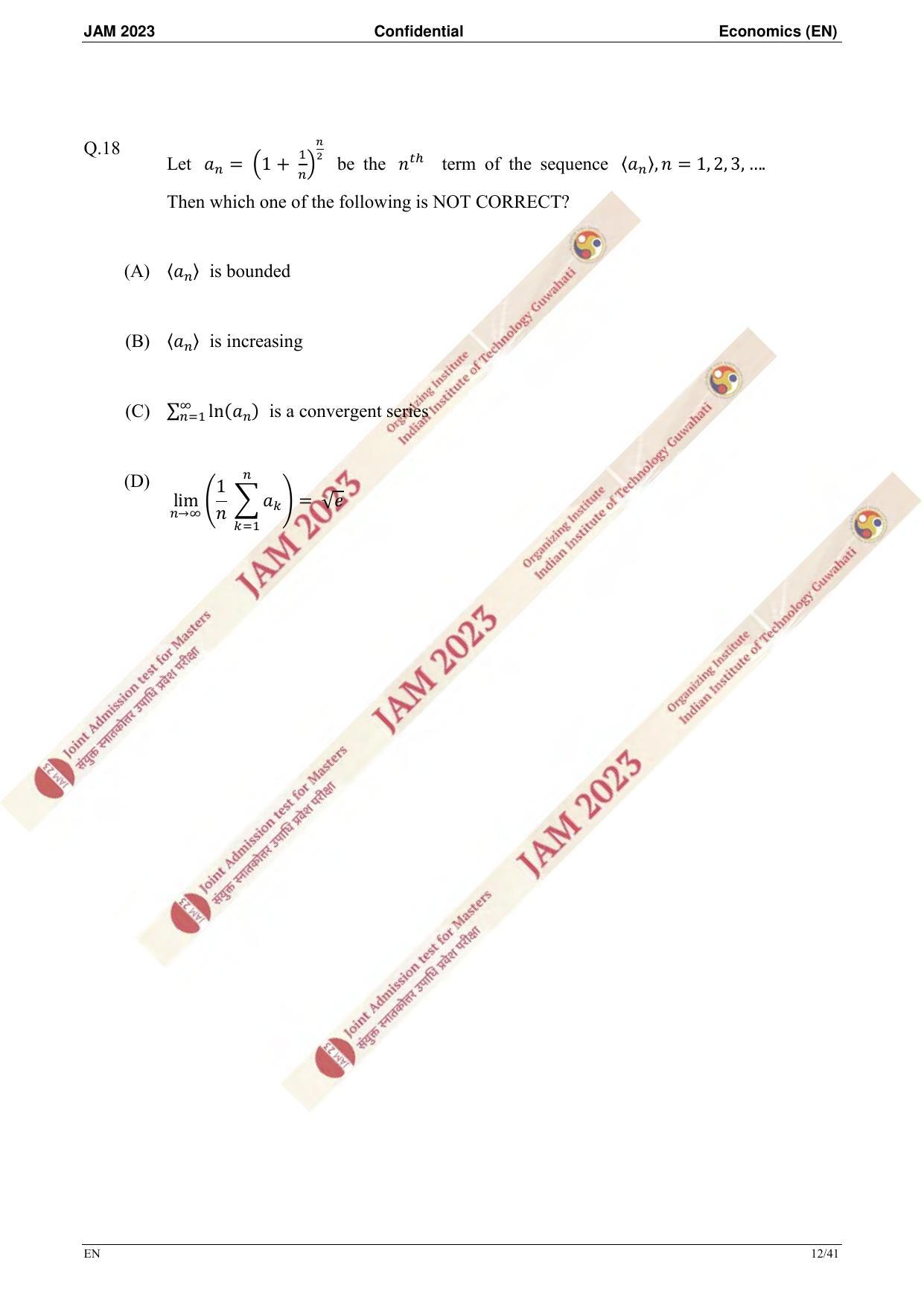 JAM 2023: EN Question Paper - Page 10