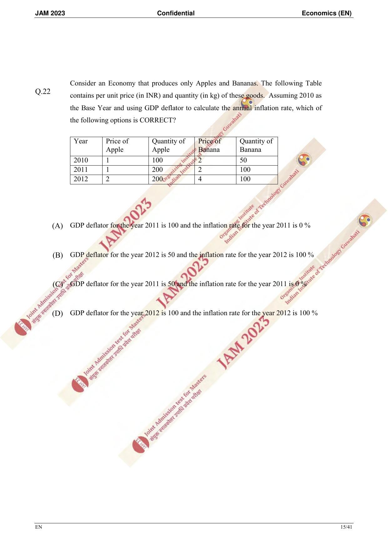 JAM 2023: EN Question Paper - Page 13