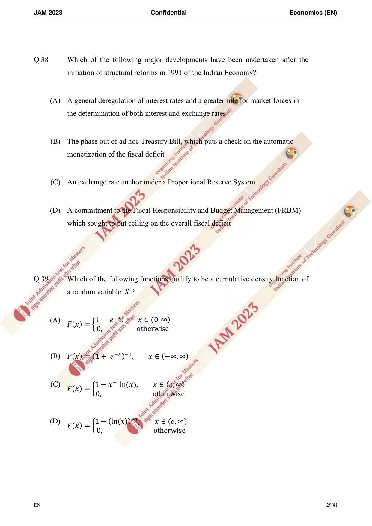JAM 2023: EN Question Paper - Page 27