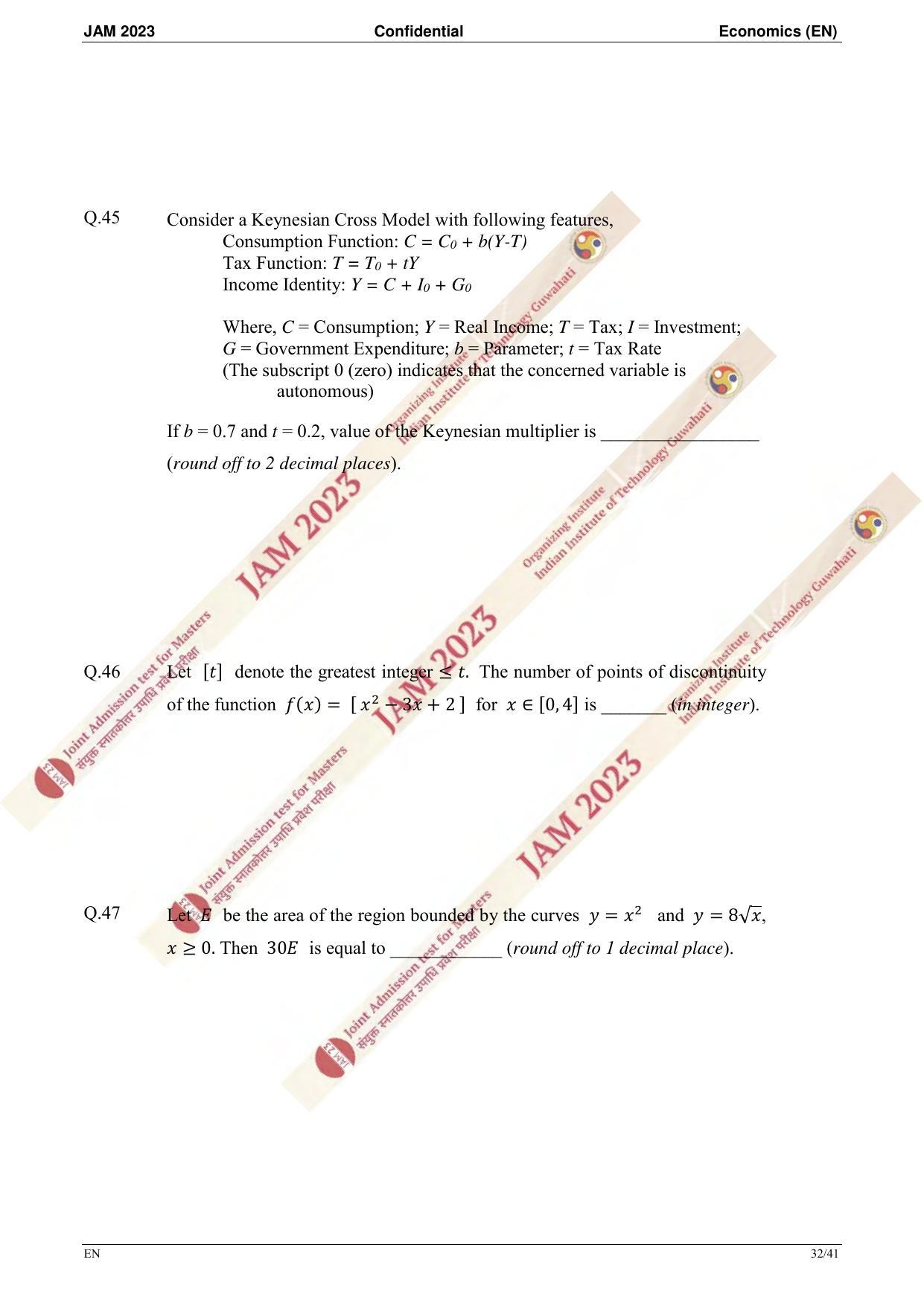 JAM 2023: EN Question Paper - Page 30