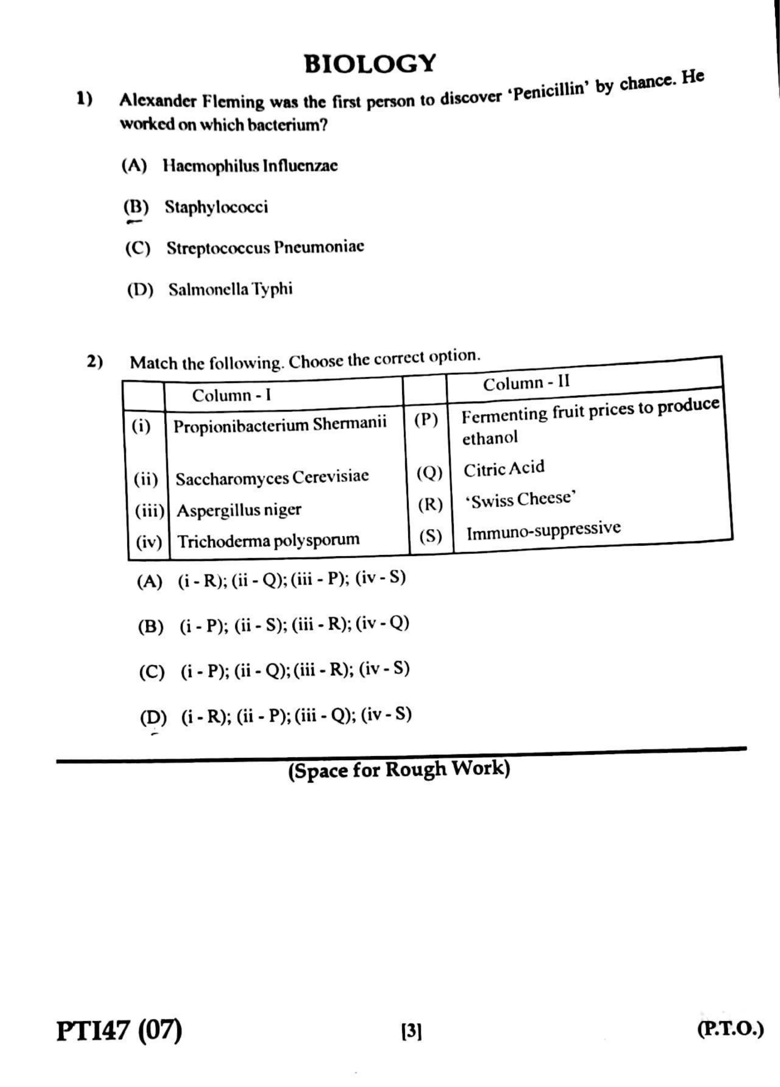 GUJCET 2023 Biology Question Paper - Page 2