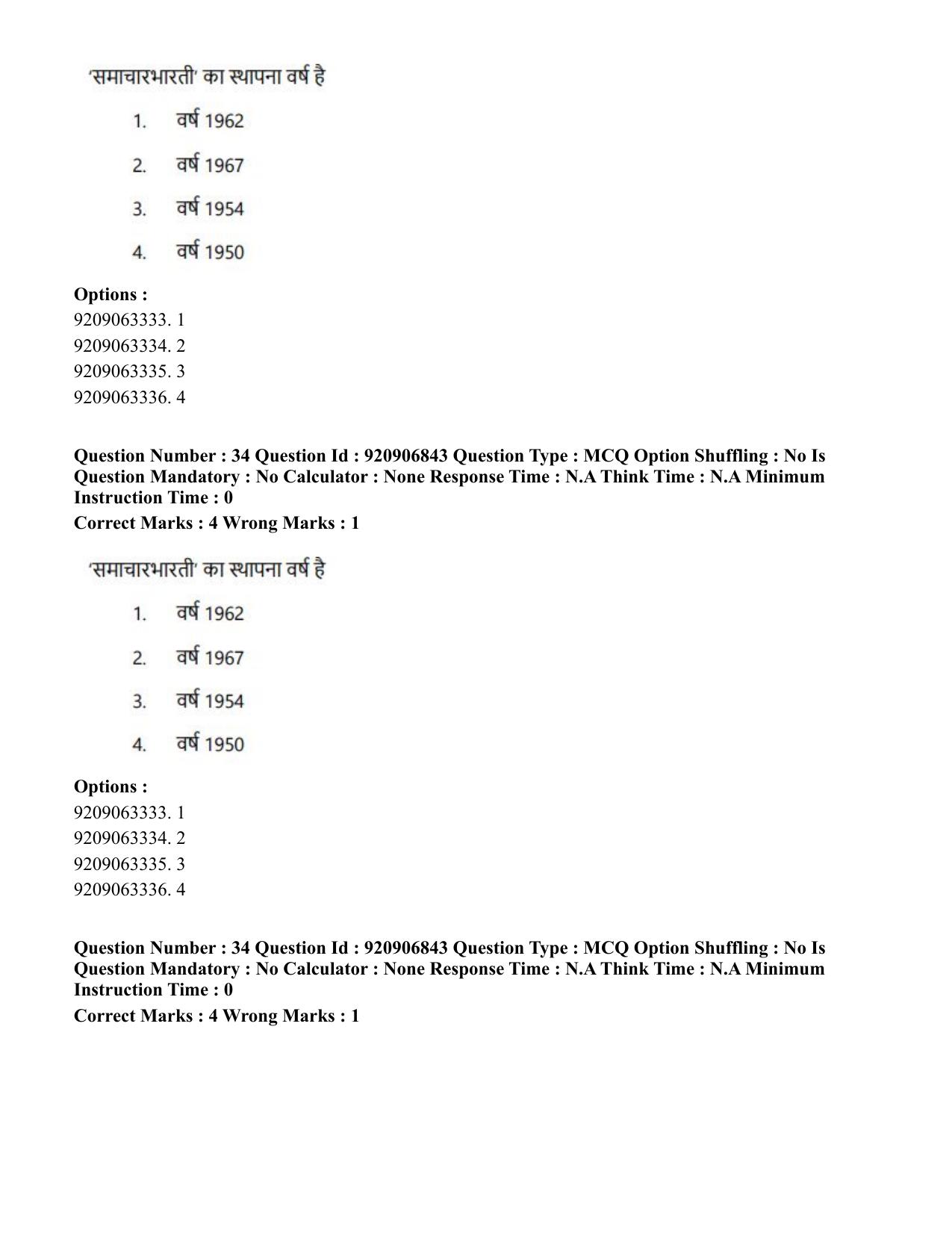 CUET PG 2023: LAQP32 – Prayojanmoolak(Patrakarita) (Eng.)-Shift 1 (06-06-2023) Question Paper - Page 58