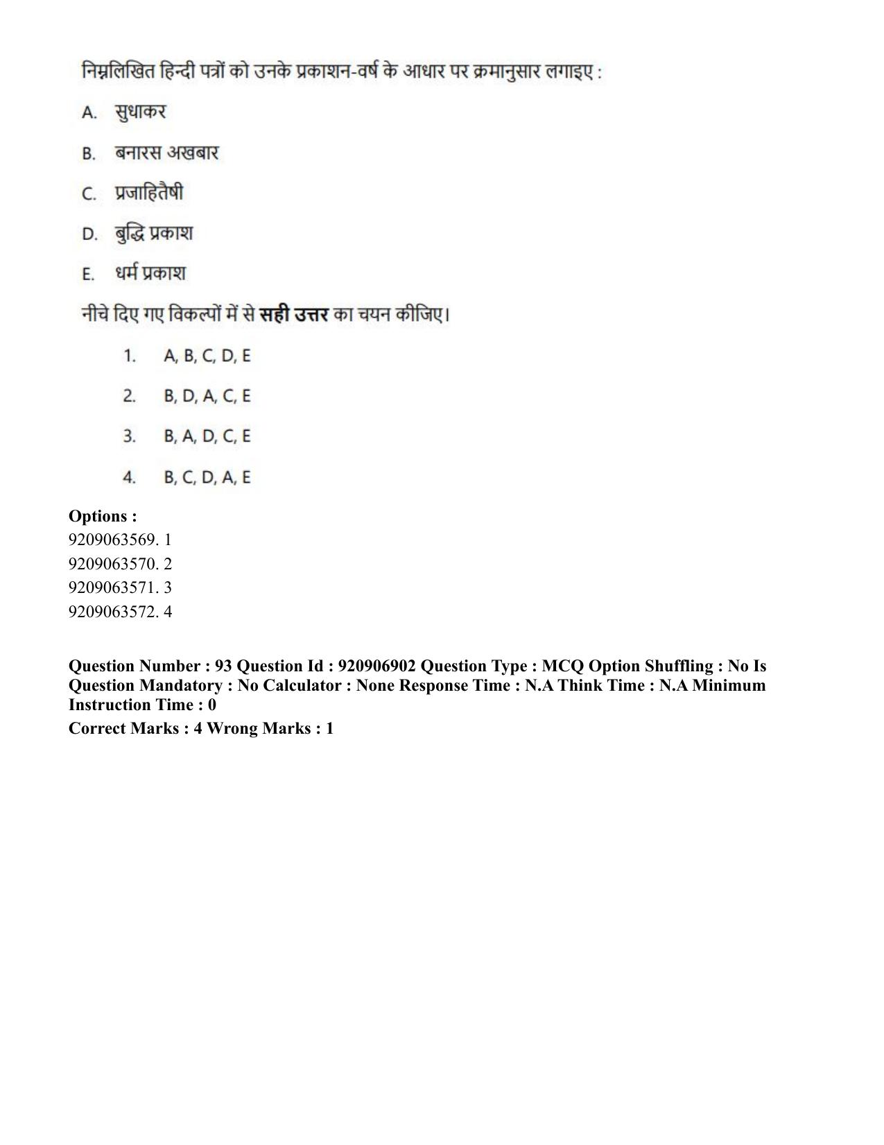 CUET PG 2023: LAQP32 – Prayojanmoolak(Patrakarita) (Eng.)-Shift 1 (06-06-2023) Question Paper - Page 175