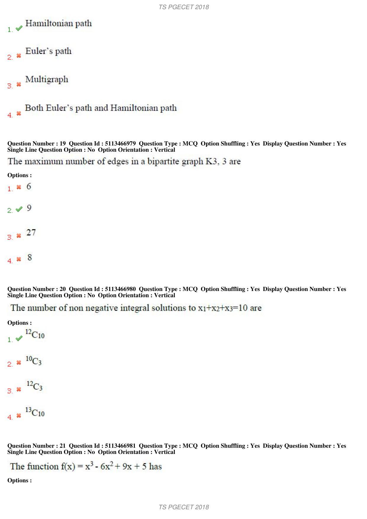 TS PGECET 2018: Computer Science & Information Tech Question Papers - Page 8