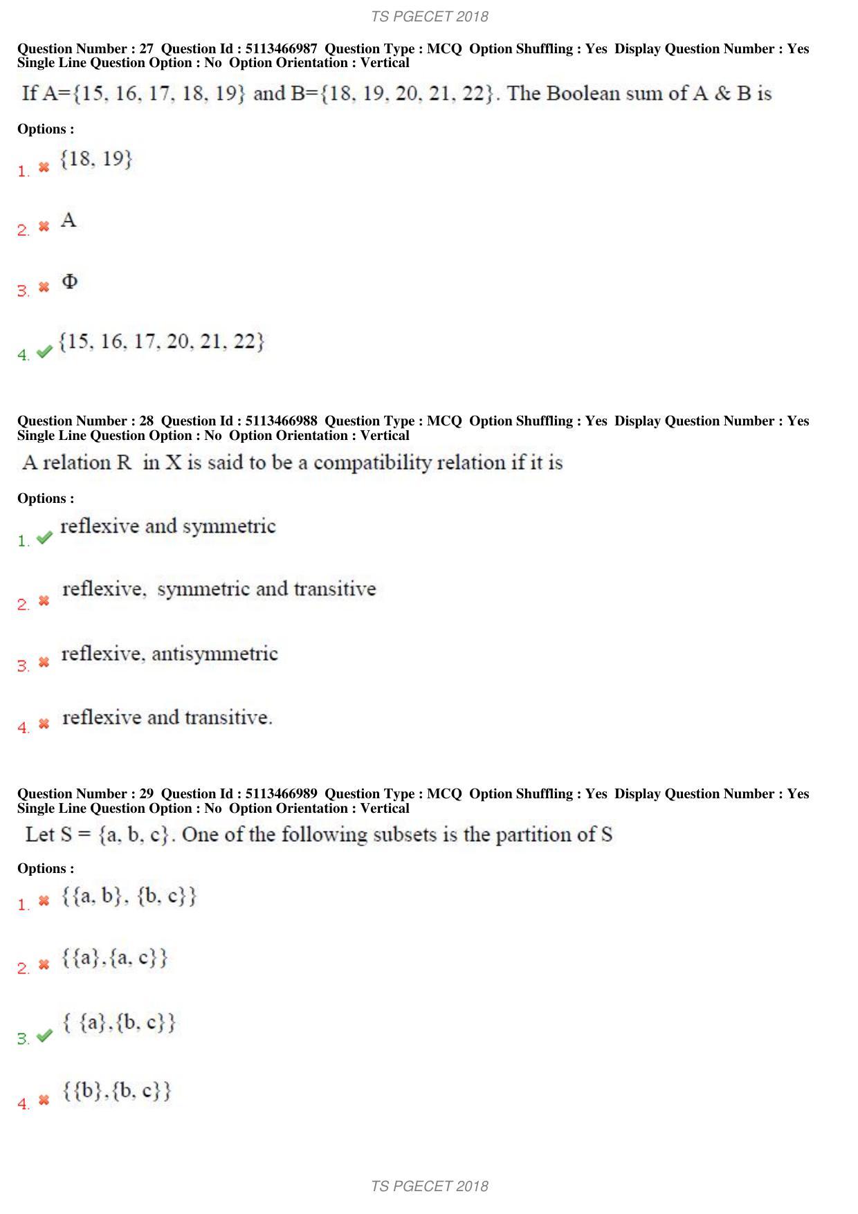 TS PGECET 2018: Computer Science & Information Tech Question Papers - Page 11
