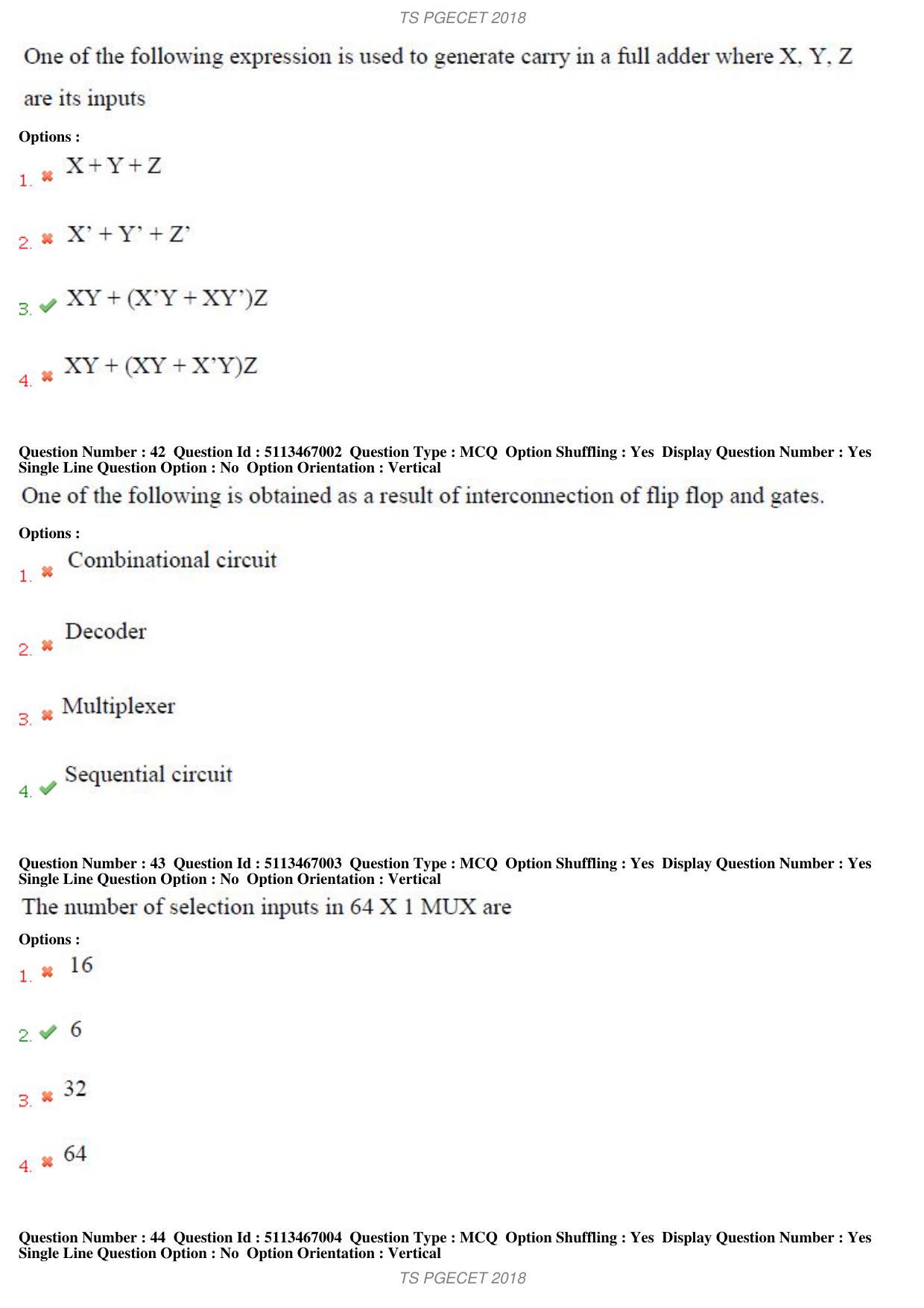 TS PGECET 2018: Computer Science & Information Tech Question Papers - Page 16
