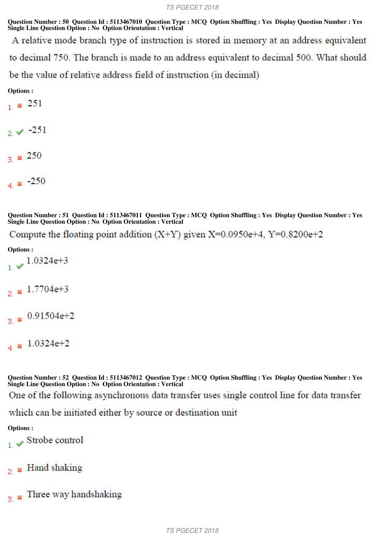 TS PGECET 2018: Computer Science & Information Tech Question Papers - Page 19