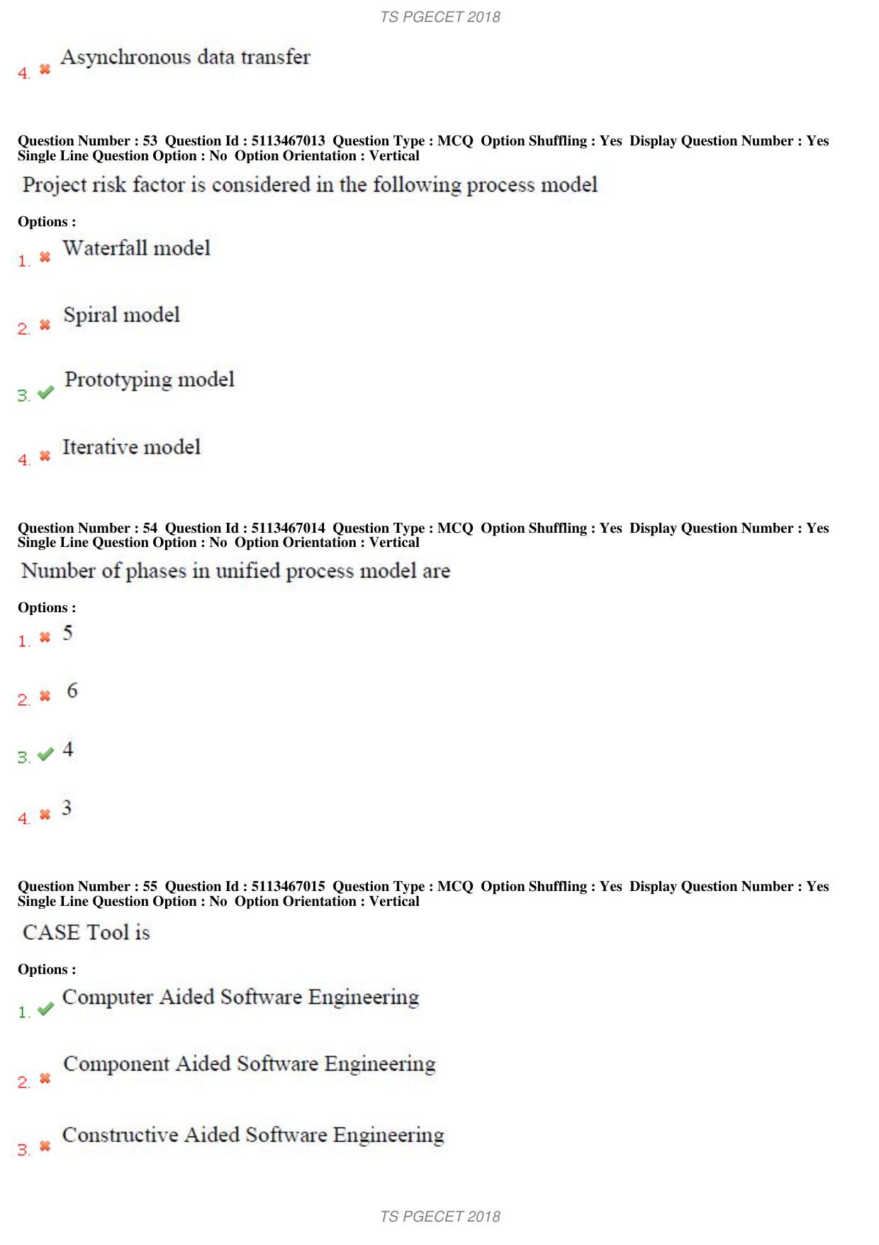TS PGECET 2018: Computer Science & Information Tech Question Papers - Page 20