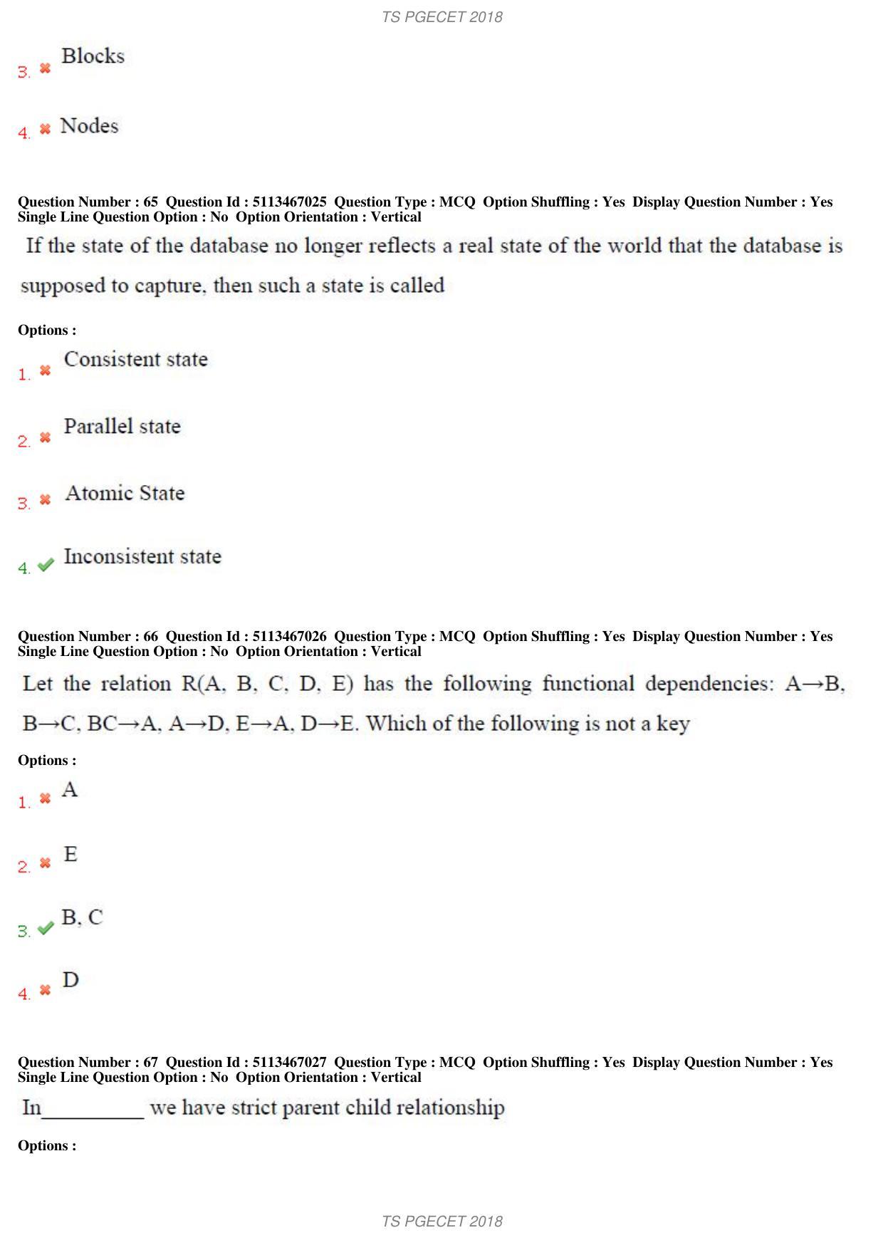 TS PGECET 2018: Computer Science & Information Tech Question Papers - Page 24