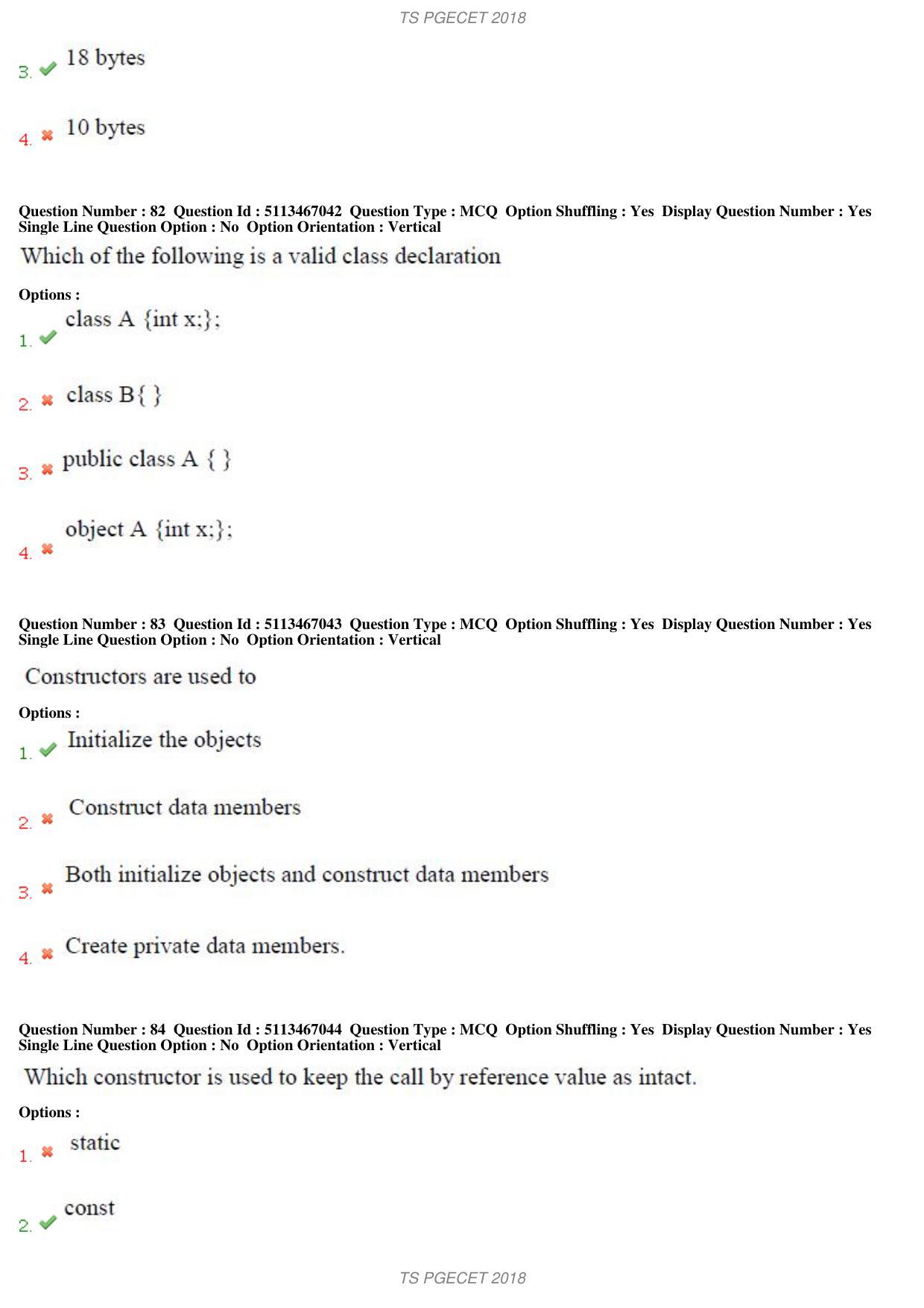 TS PGECET 2018: Computer Science & Information Tech Question Papers - Page 31