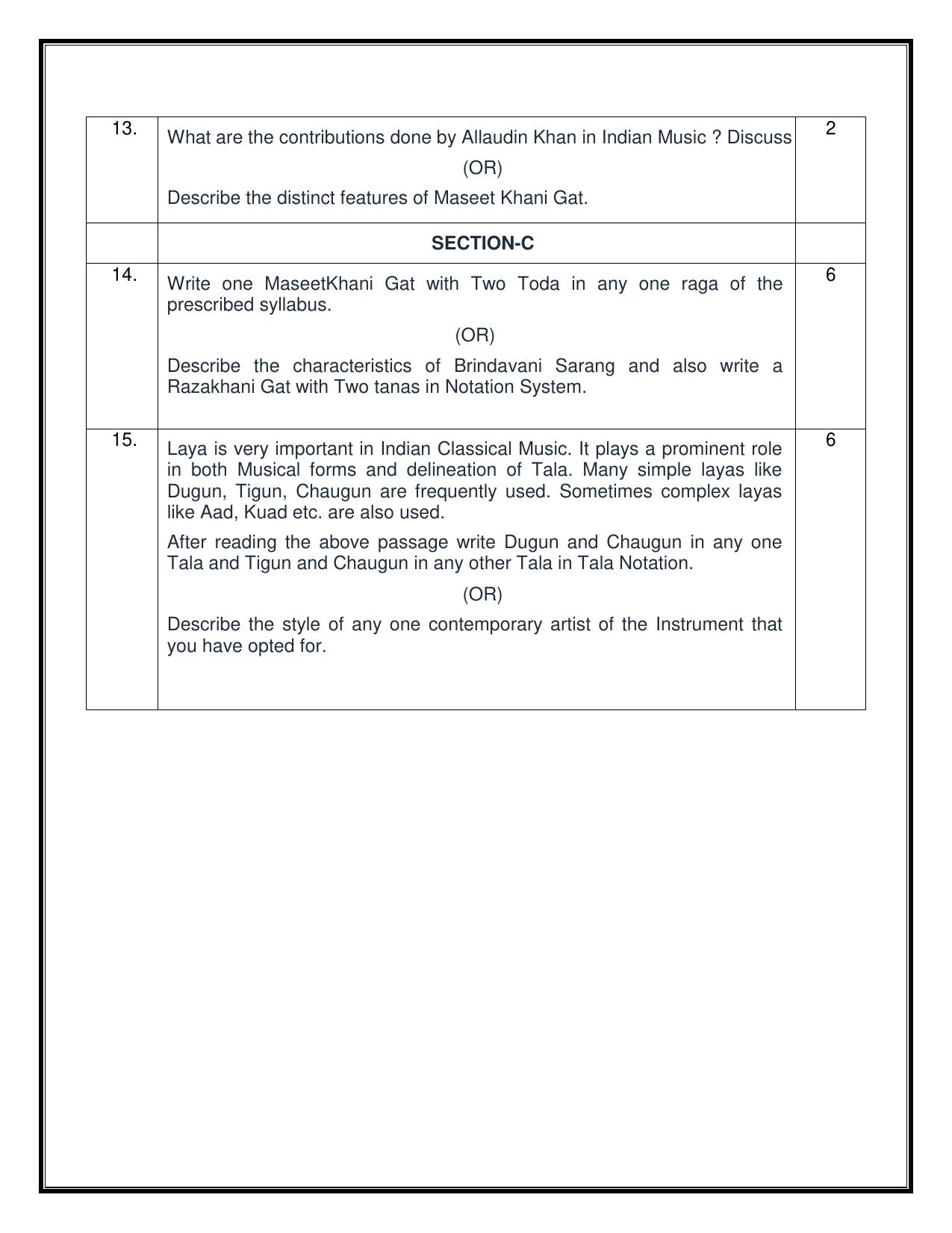 CBSE Class 10 Hindustani Music (Melodic) Sample Paper 2025 - Page 4