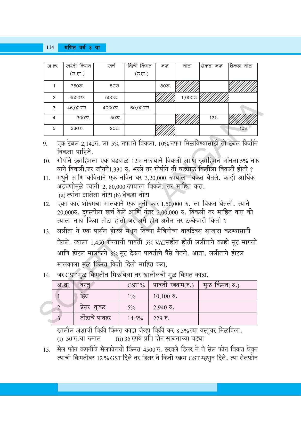 TS SCERT Class 8 Maths (Marathi Medium) Text Book - Page 126