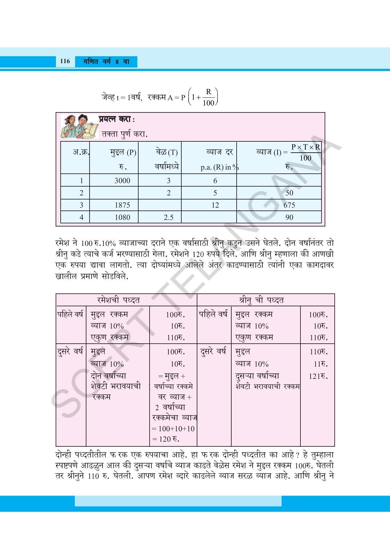 TS SCERT Class 8 Maths (Marathi Medium) Text Book - Page 128