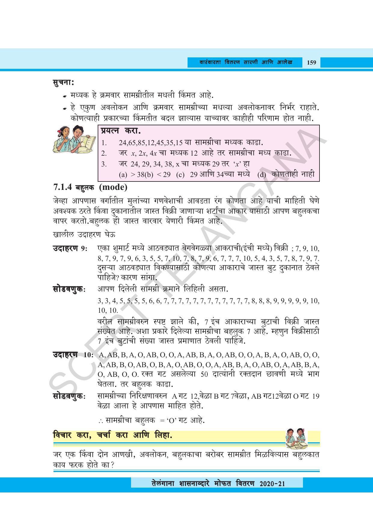 TS SCERT Class 8 Maths (Marathi Medium) Text Book - Page 171