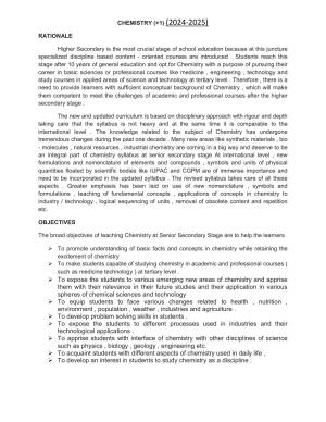 HP Board Class 11th Syllabus for Chemistry