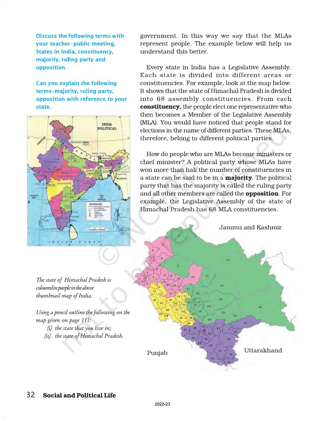 NCERT Book for Class 7 Social Science(Civics): Chapter 3-How the State Government Works - Page 3