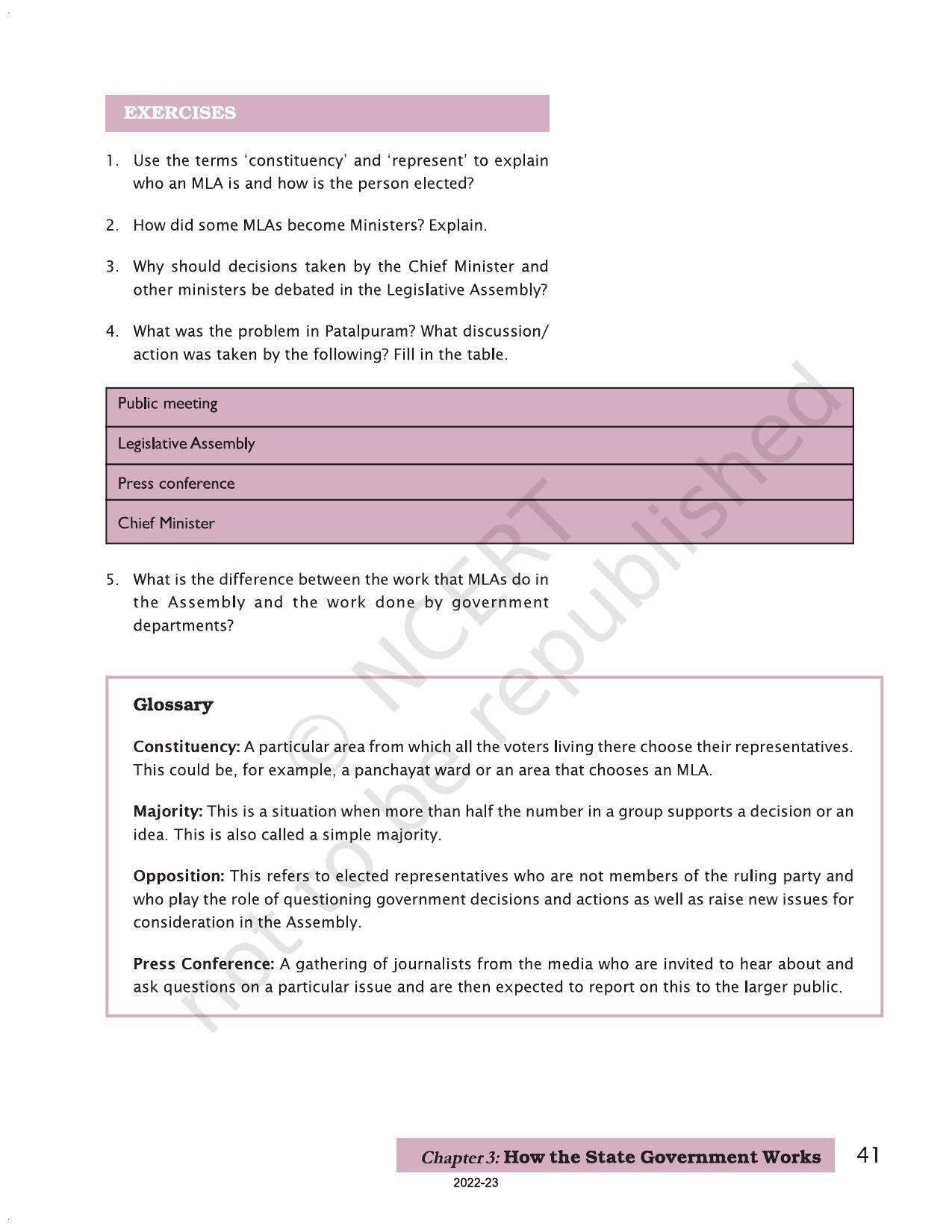 NCERT Book for Class 7 Social Science(Civics): Chapter 3-How the State Government Works - Page 12
