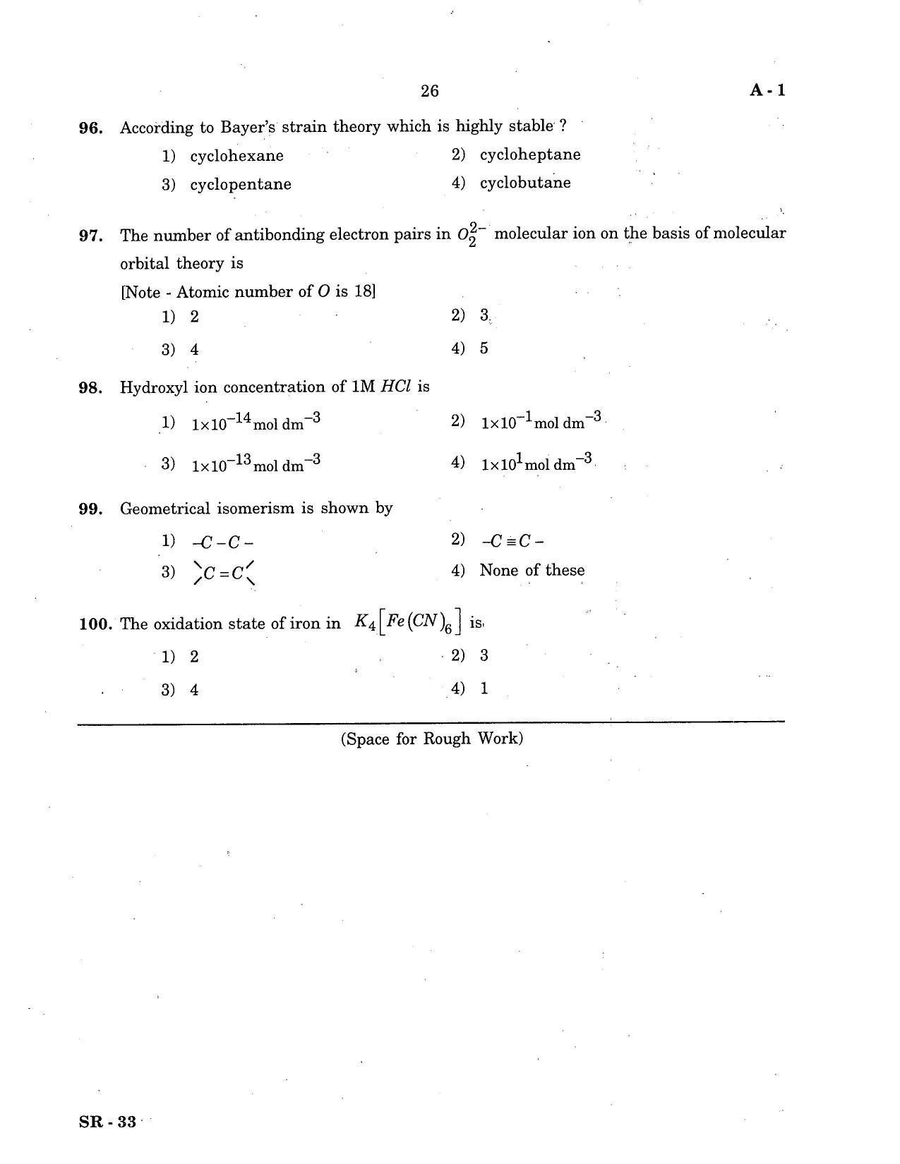 COMEDK UGET 2020 Chemistry Question Paper - Page 8