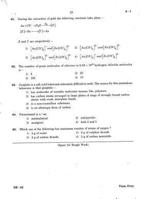 COMEDK UGET 2020 Chemistry Question Paper