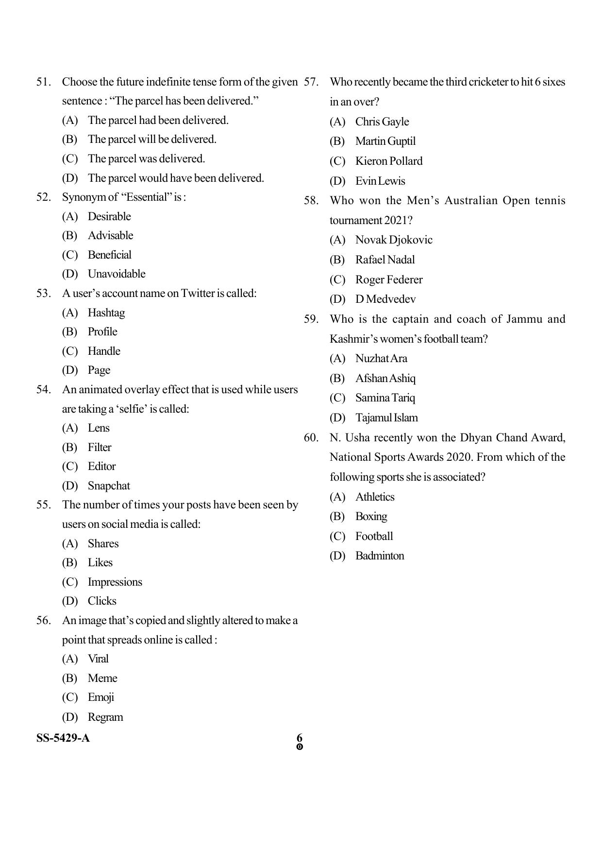 KUET 2024 M.A. Mass Communication & Journalism Question Paper - Page 29