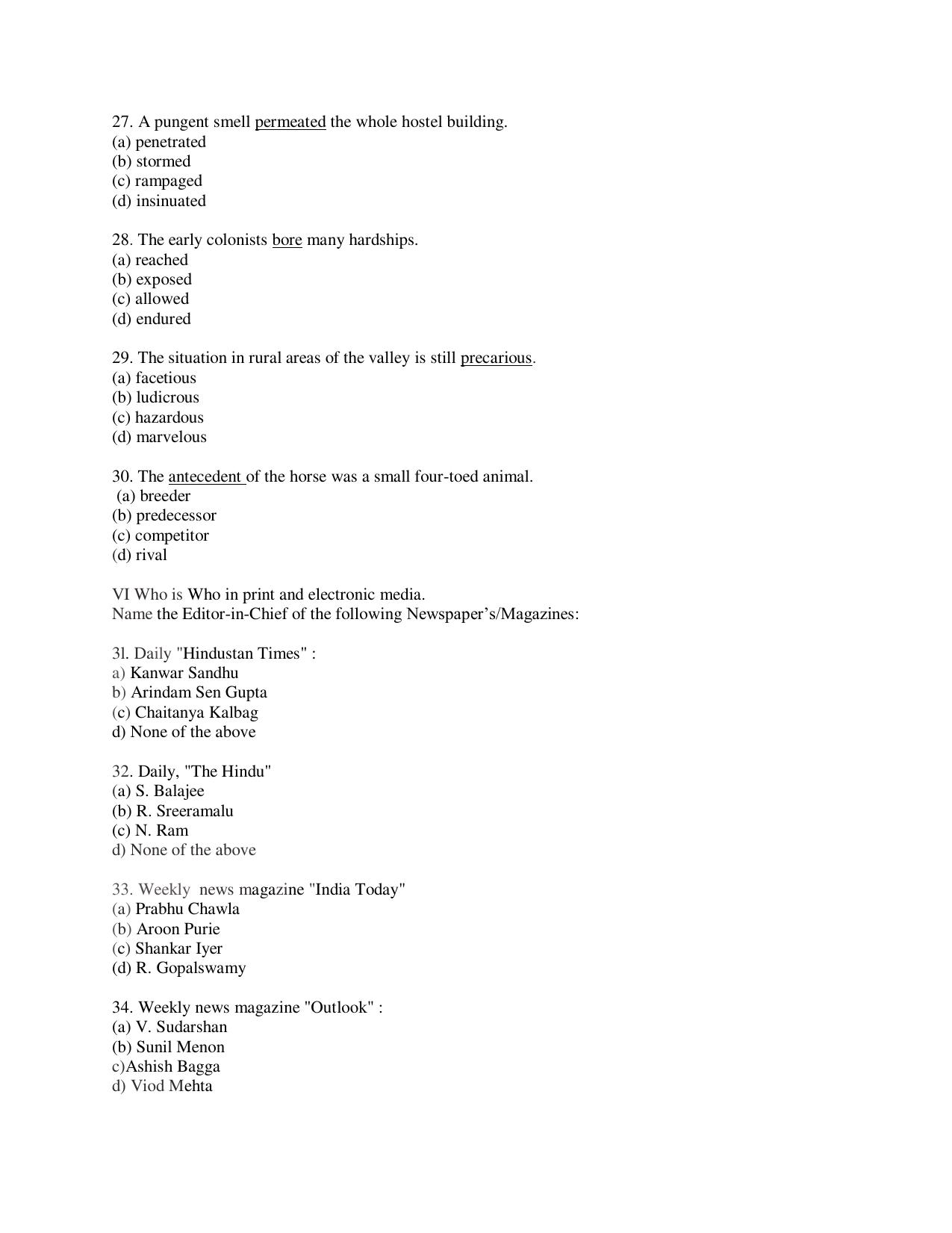 KUET 2024 M.A. Mass Communication & Journalism Question Paper - Page 124