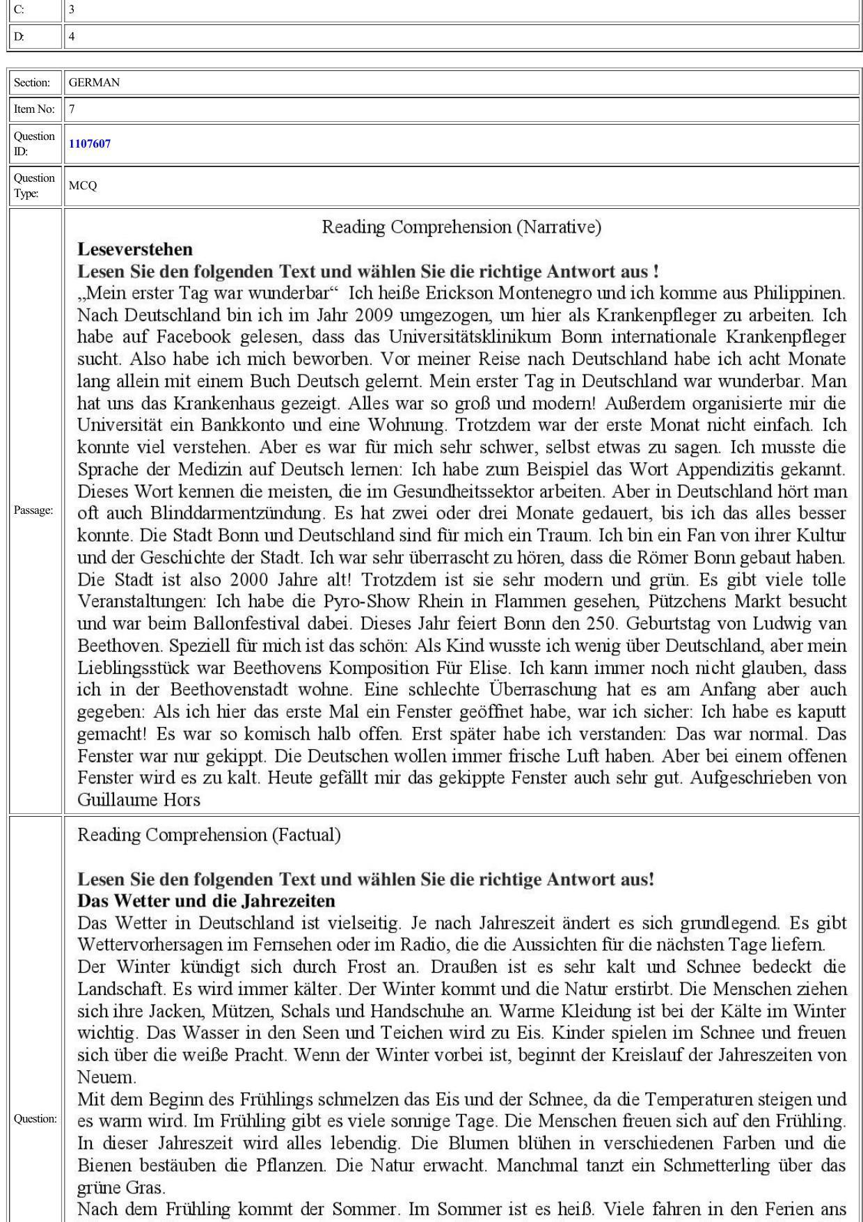 CUET 2022 Question Paper of German - Page 6