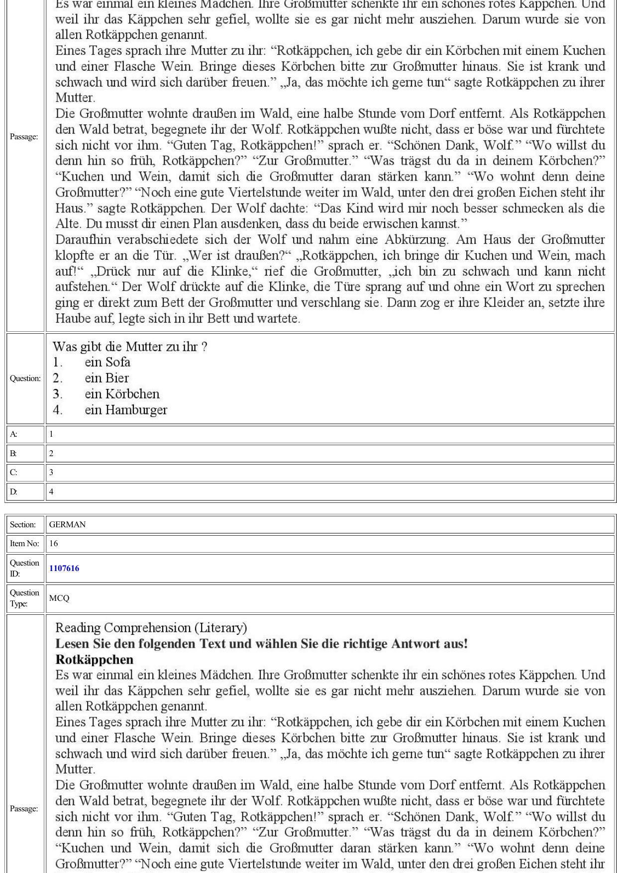 CUET 2022 Question Paper of German - Page 11