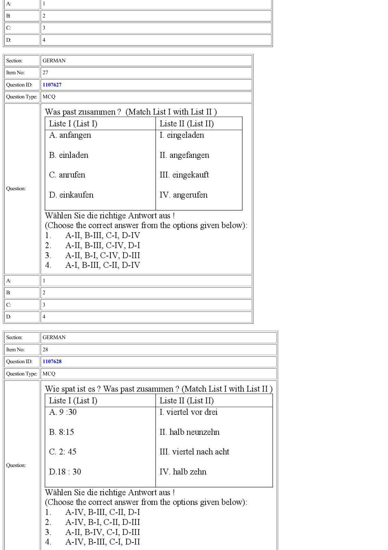 CUET 2022 Question Paper of German - Page 17