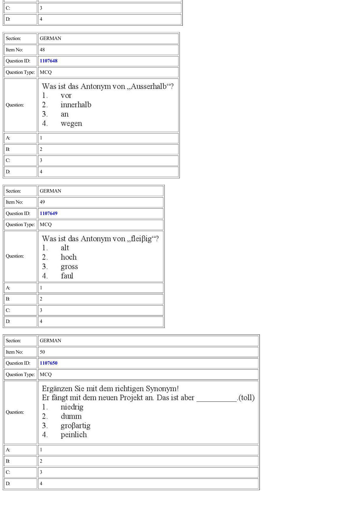 CUET 2022 Question Paper of German - Page 25