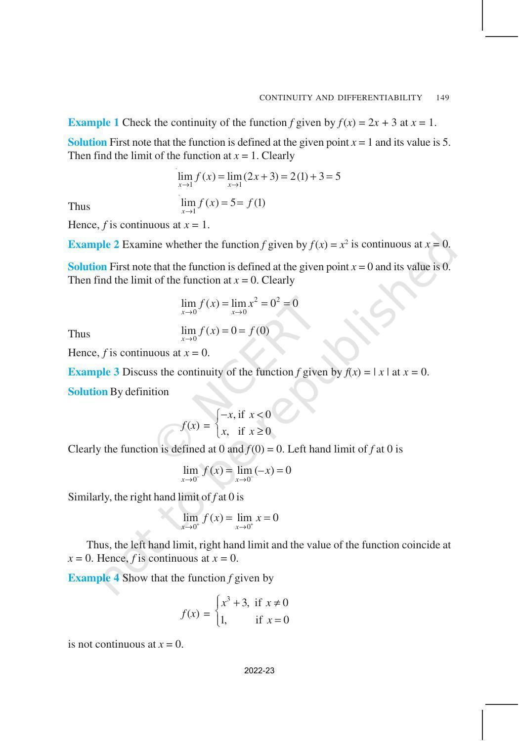 NCERT Book for Class 12 Maths Chapter 5 Continuity and Differentiability - Page 3