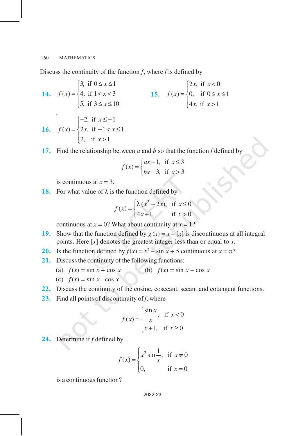 NCERT Book for Class 12 Maths Chapter 5 Continuity and Differentiability - Page 14