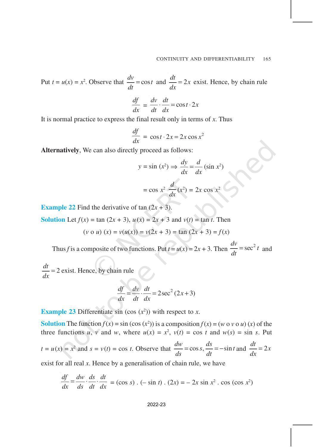 NCERT Book for Class 12 Maths Chapter 5 Continuity and Differentiability - Page 19
